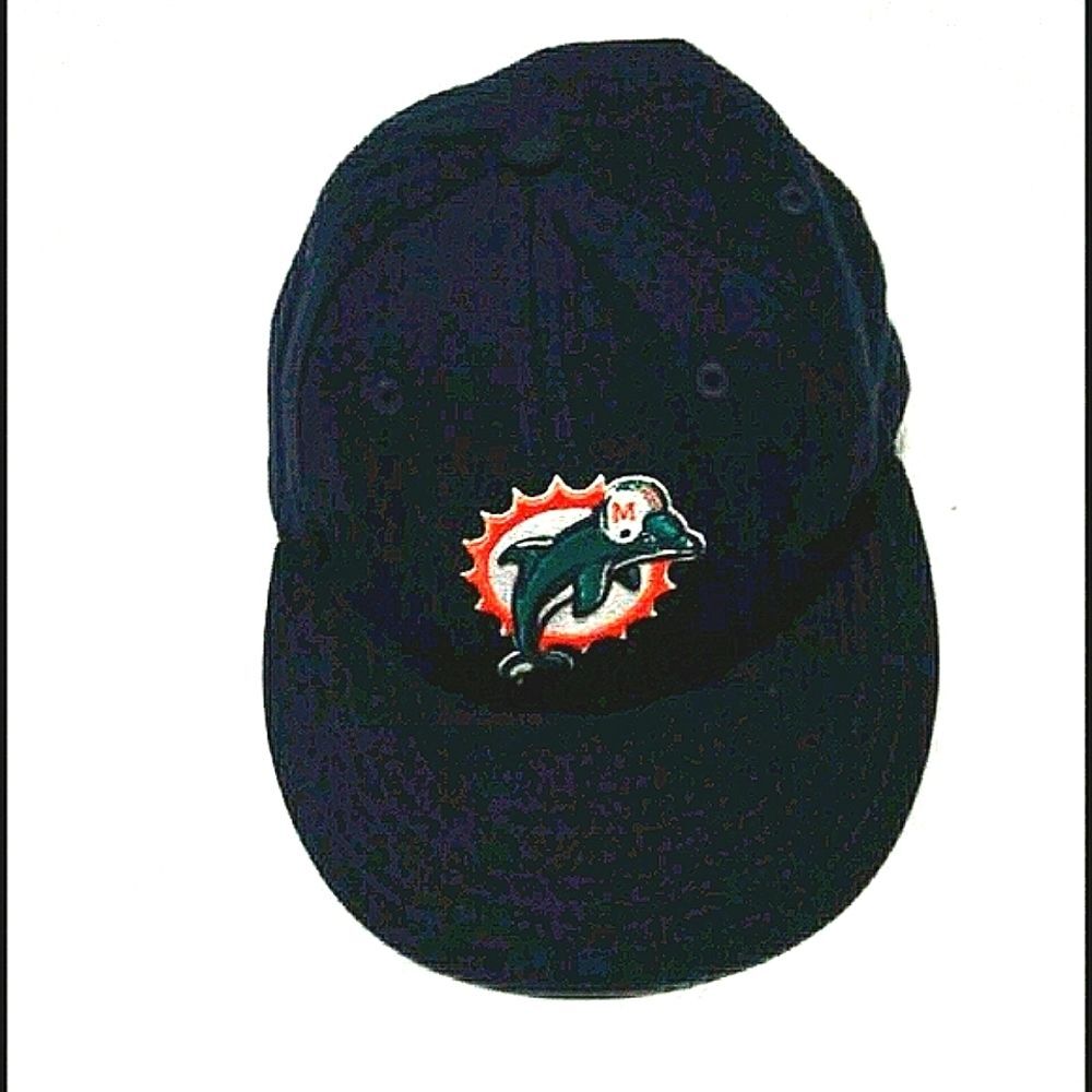 Reebok NFL Miami Dolphins Navy Embroidered Baseball Cap Sports Athleisure